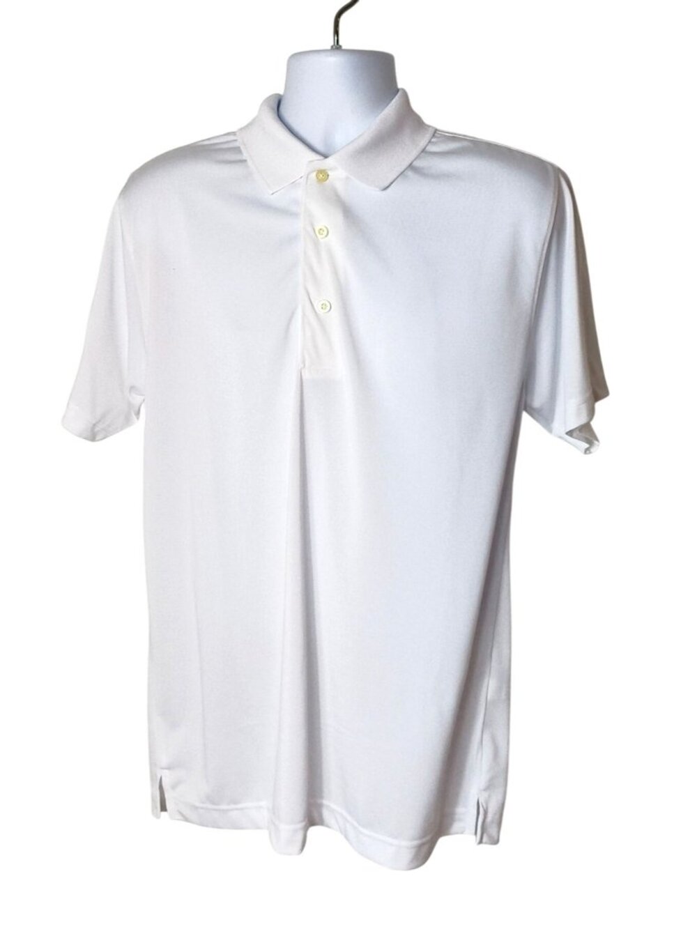 Page & Tuttle Mens M Golf Polo White Lightweight Short Sleeve Athleisure Sporty